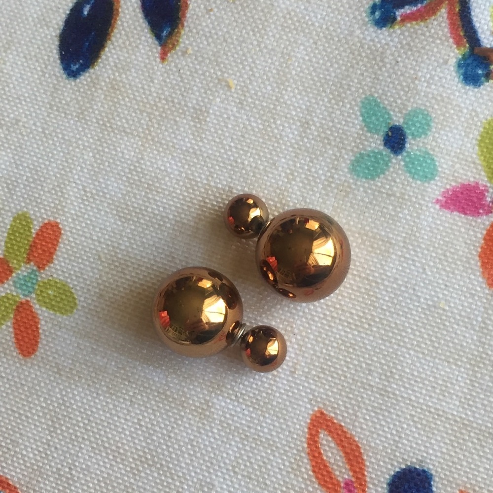 💎REVERSABLE METALLIC GOLD EARRINGS💎